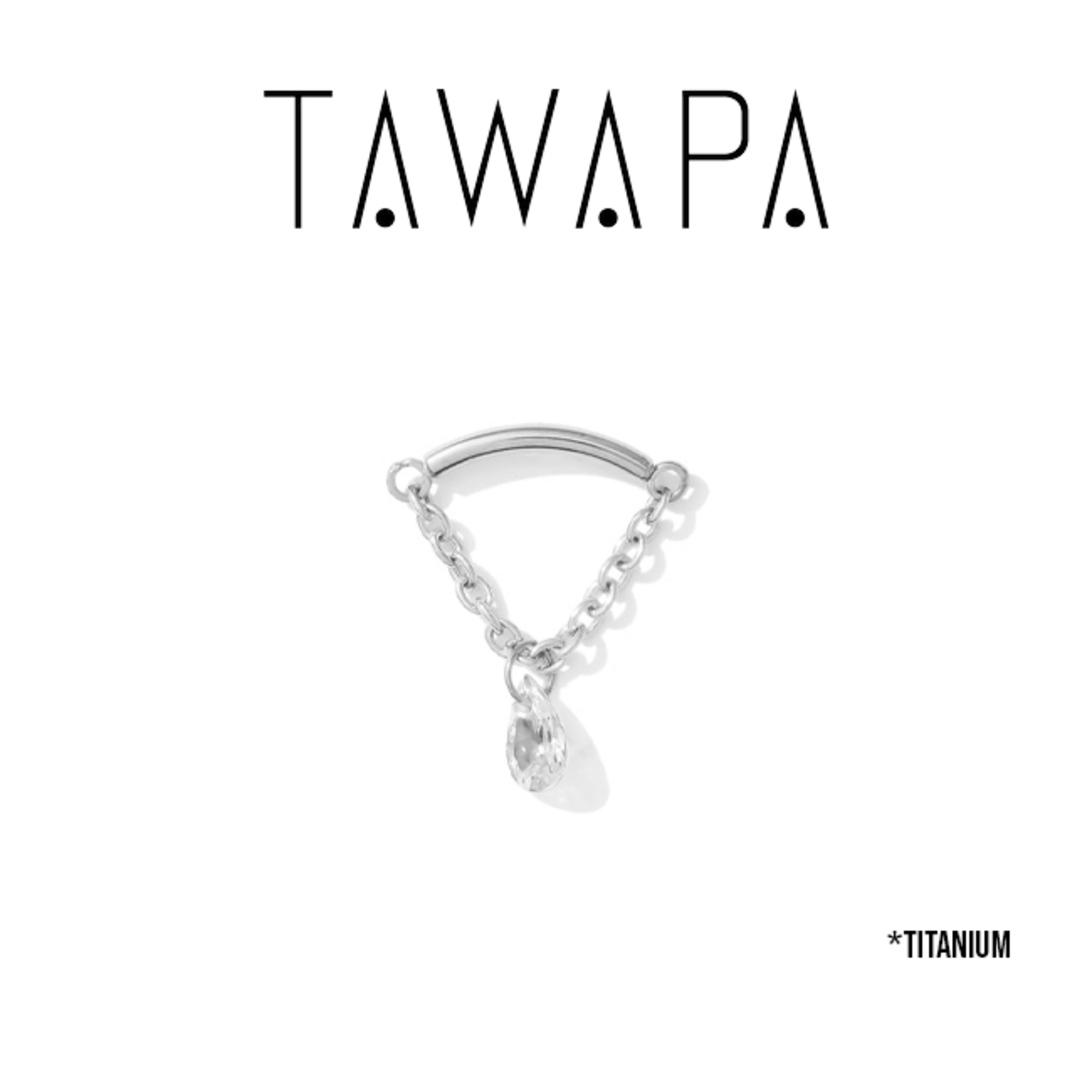 Tawapa Tawapa Titanium "Original Sin" press-fit end with CZ Pear