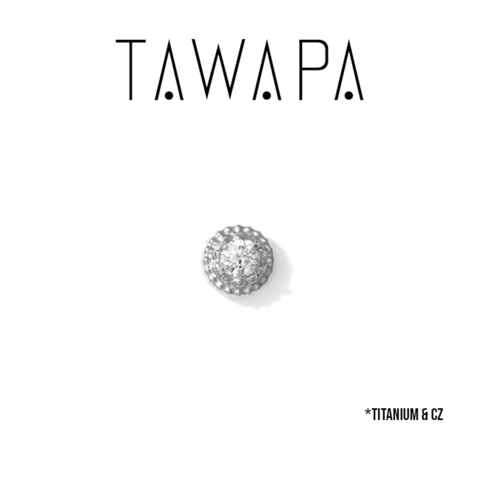 Tawapa Tawapa Titanium "Rosebud" press-fit end with CZ