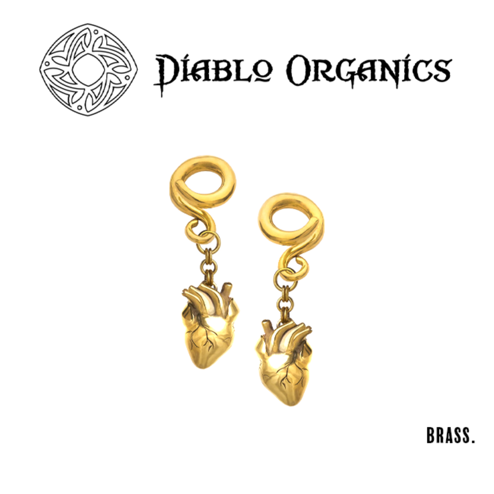 Diablo Organics Diablo Organics "Small Anatomica" heart hanging design on classic coil