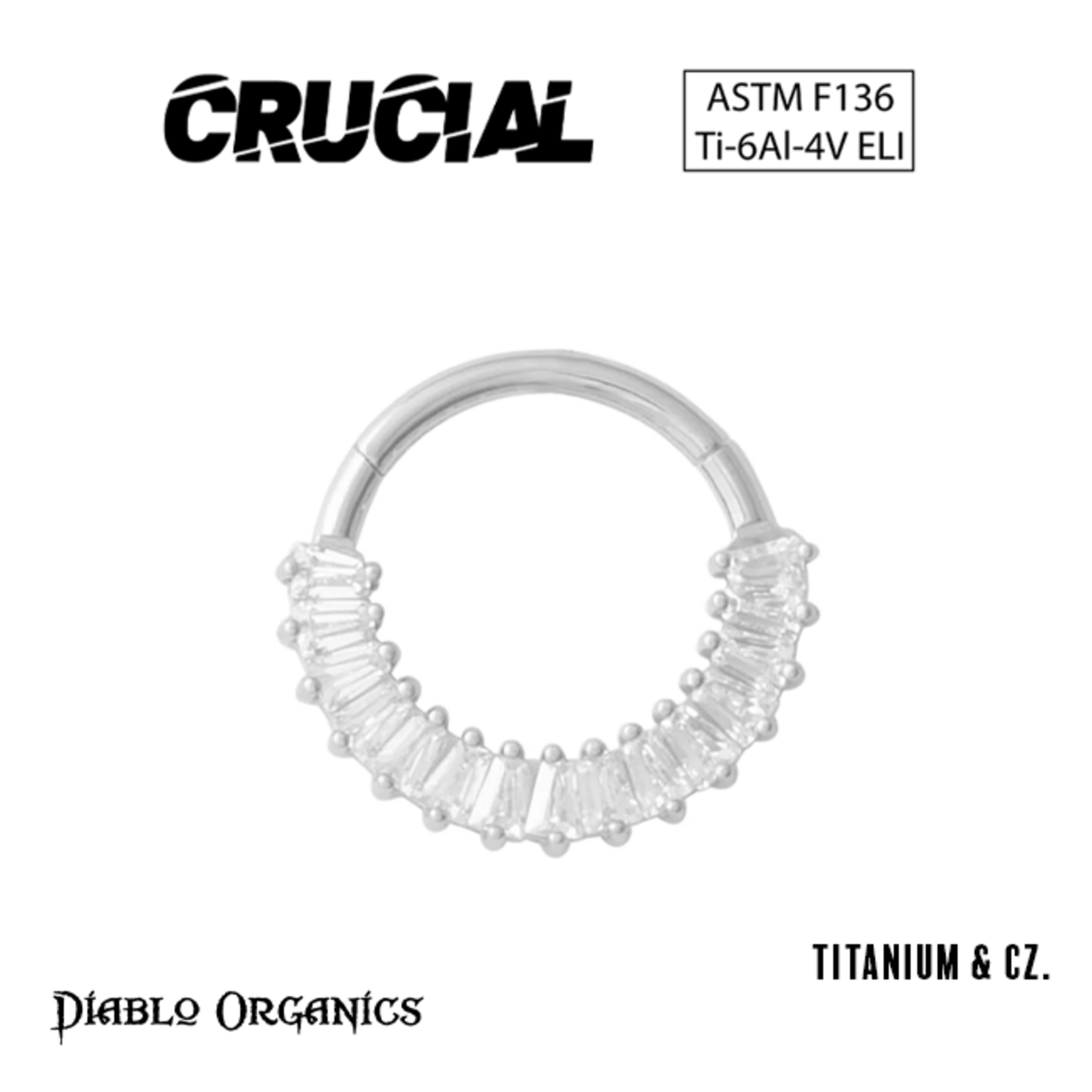 Crucial by Diablo Organics Crucial by Diablo Organics 16g Titanium "Prism" clicker with CZ