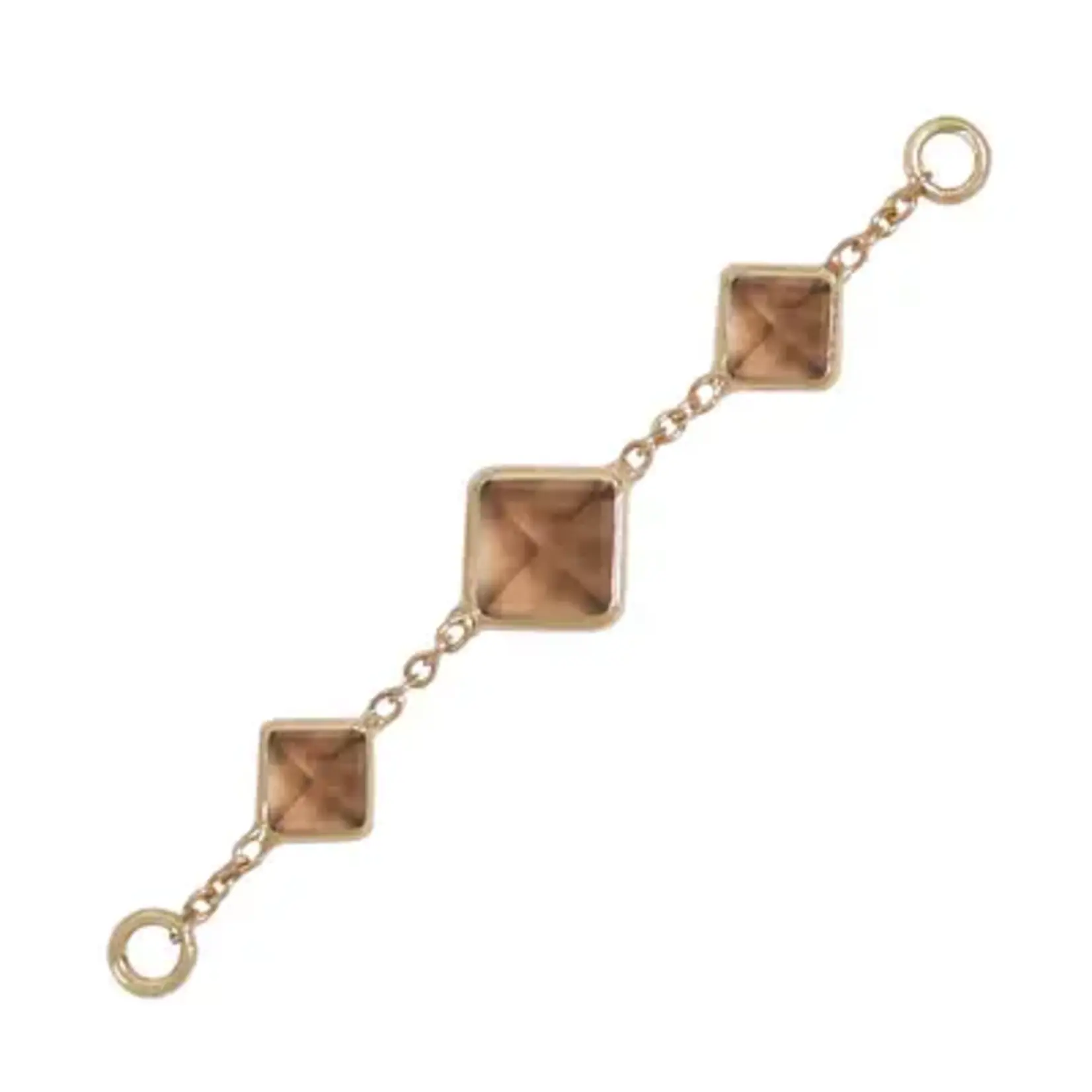 Golden Arowana by Diablo Organics Golden Arowana by Diablo Organics Yellow Gold Chain with 3 Stones
