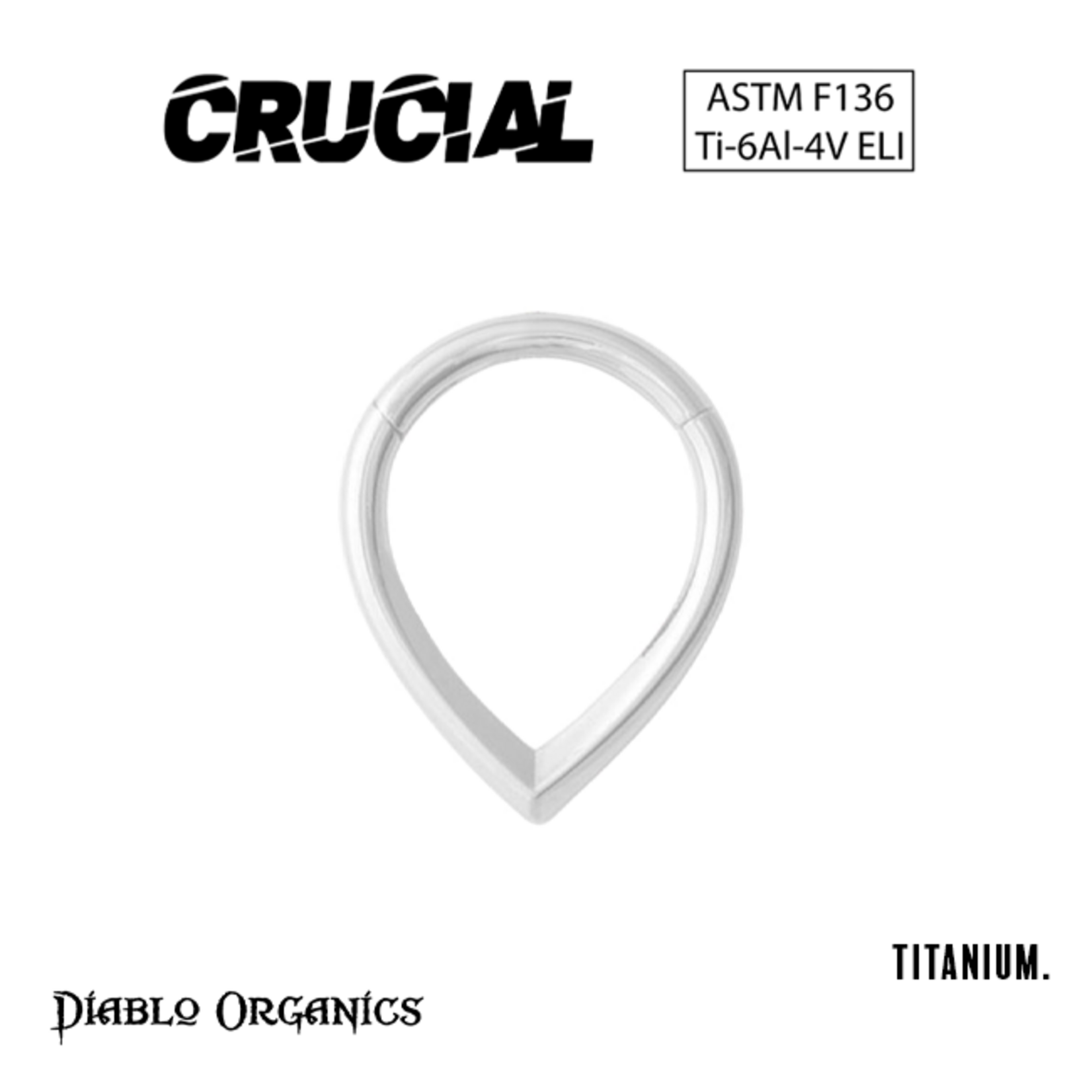 Crucial by Diablo Organics Crucial by Diablo Organics 16g titanium "V" Clicker