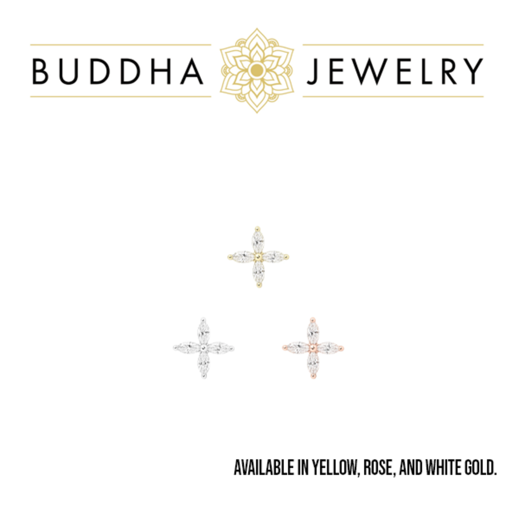 Buddha Jewelry Organics Buddha Jewelry Organics "Atmosphere" press-fit end with Marquise CZ