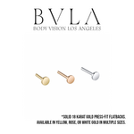 BVLA BVLA 16g Gold Press-Fit Flatback
