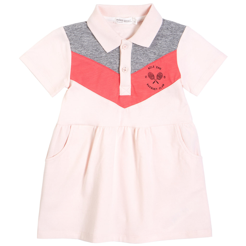 robe polo rose