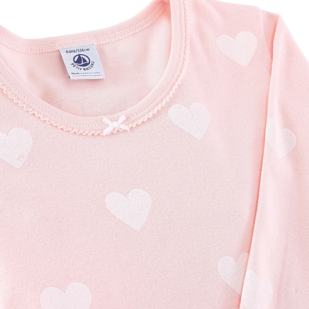 Petit Bateau Pyjama snugfit coeur rose -