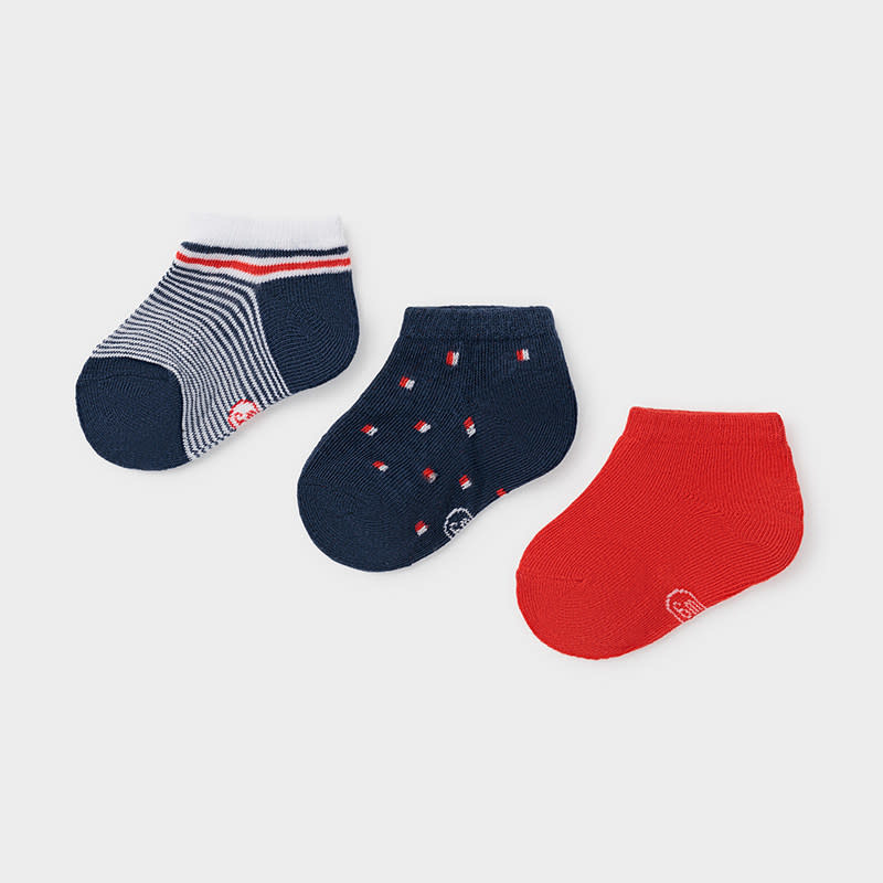 Chaussette Set De 3 Paires Rouge Charles Et Sofia Boutique Pour Enfants