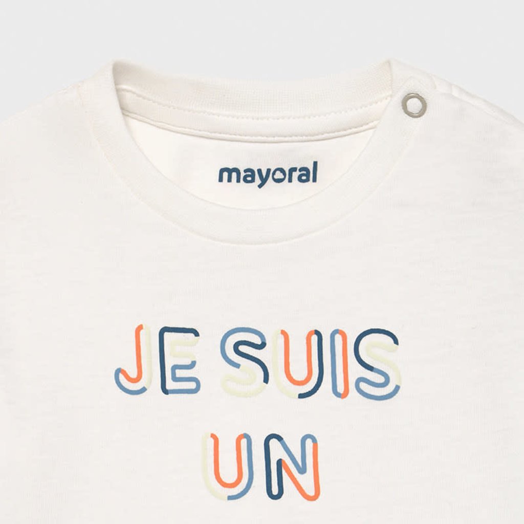 Mayoral T-shirt "je suis" - Blanc neige