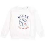 Miles The Label Pull à col rond ratine softball - blanc -