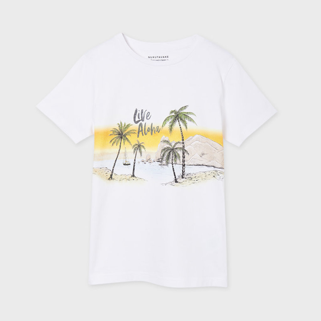 Mayoral T-shirt "live aloha" - Blanc