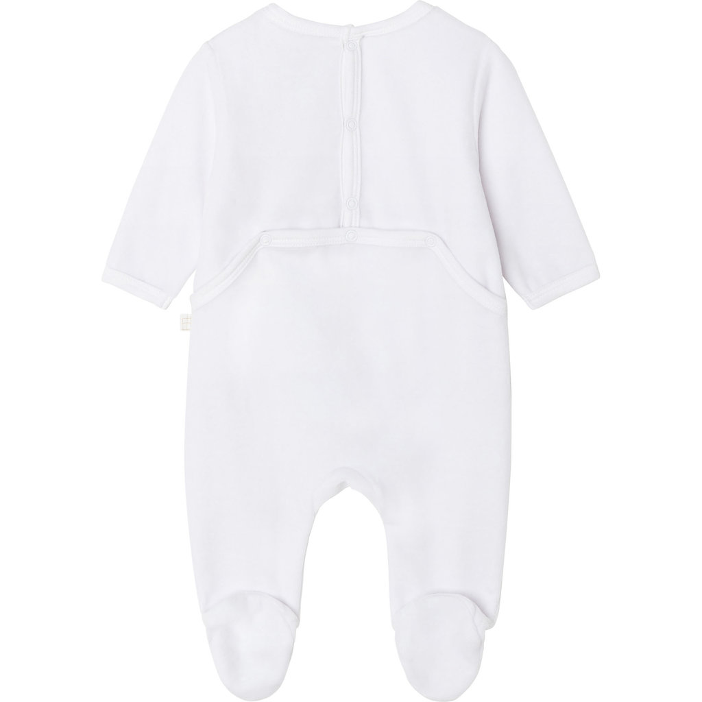 Pyjama Velours Bebe D Amour Blanc Or Charles Et Sofia Boutique Pour Enfants