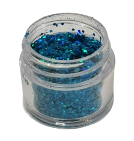 L'ONGLE-RIE MÉLISSA HOUDE Brillant métallique (mixte) 1/4 oz aqua hologramme
