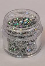 L'ONGLE-RIE MÉLISSA HOUDE Brillant métallique (mixte) 1/4 oz argent hologramme F1001