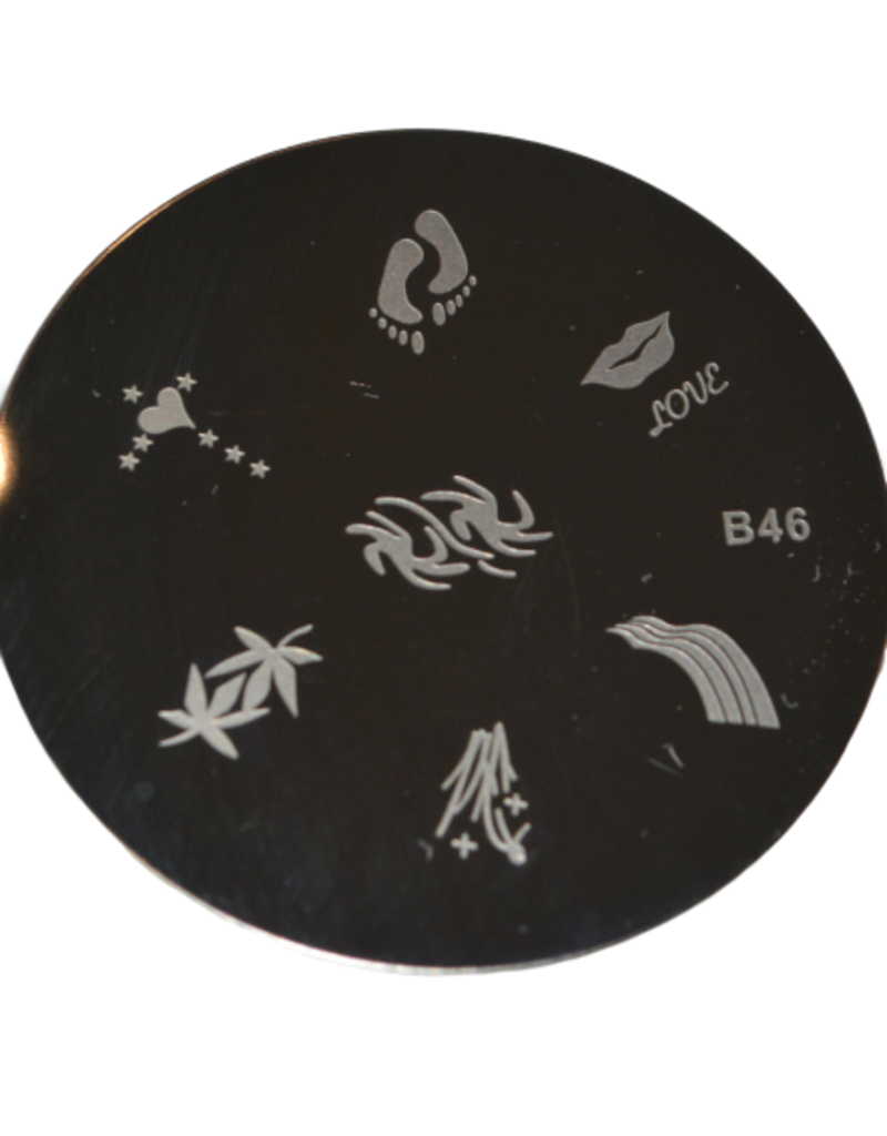 Plaque d'image ronde pour stamping - No. B-46