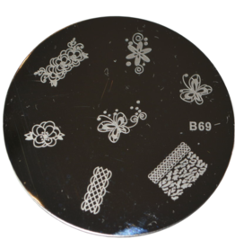 Plaque d'image ronde pour stamping - No. B-69