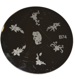 Plaque d'image ronde pour stamping - No. B-74
