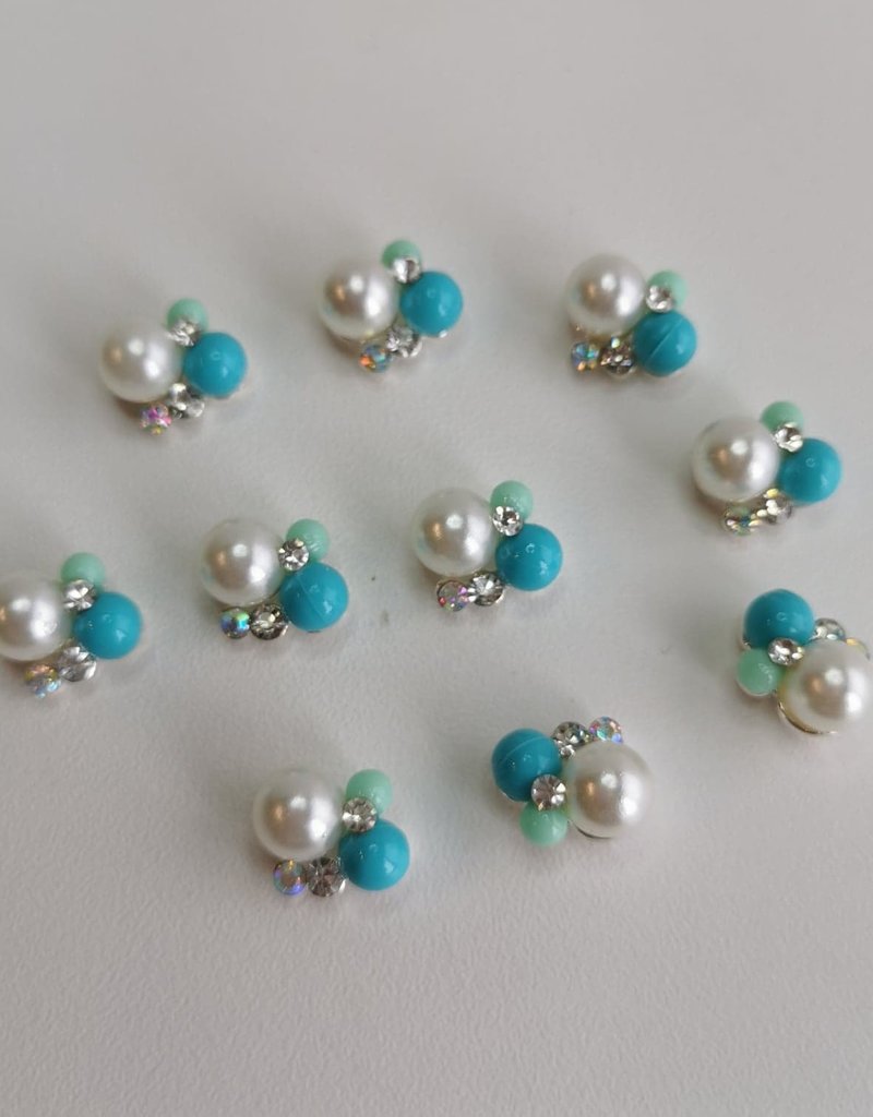 L'ONGLE-RIE MÉLISSA HOUDE Bijoux 3D - perles vertes (vrac) 10 unités