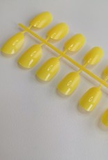 Faux ongles de couleur jaune - 20 unités