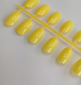 Faux ongles de couleur jaune - 20 unités