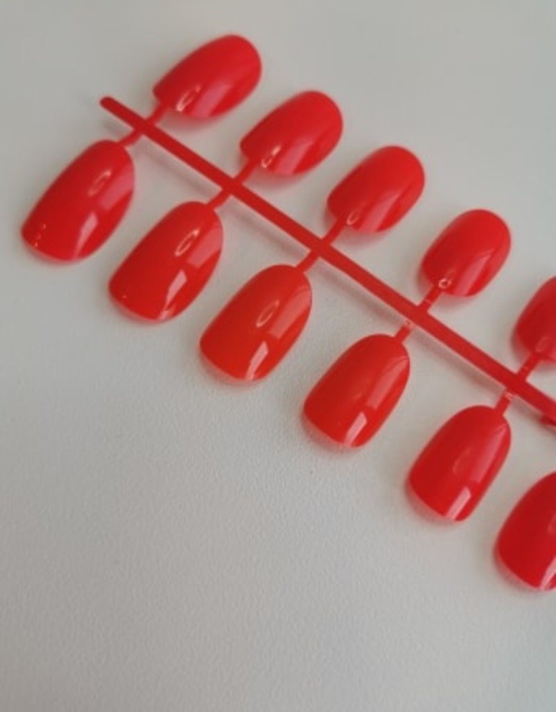 Faux ongles de couleur rouge - 20 unités