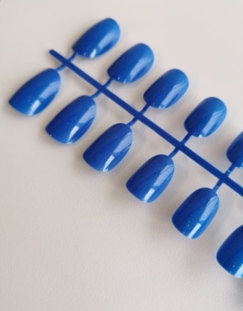 Faux ongles de couleur bleu - 20 unités