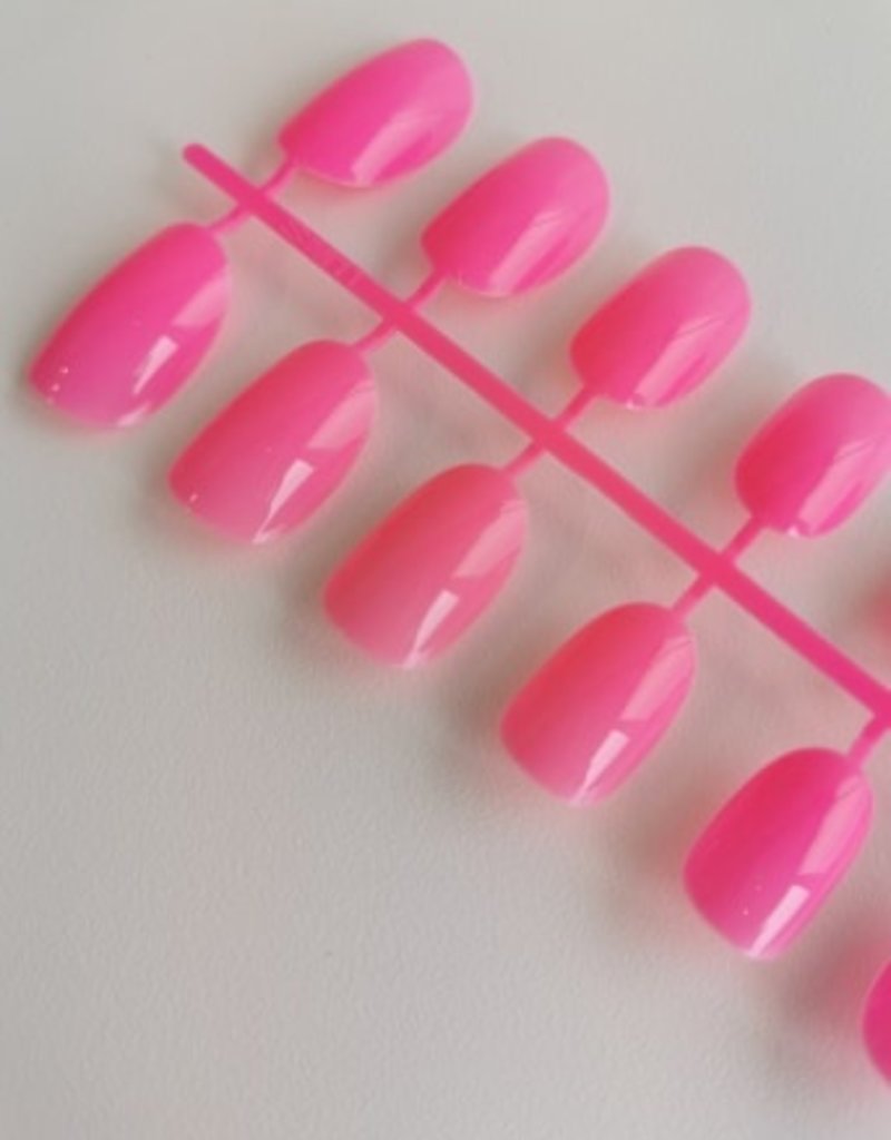 Faux ongles de couleur rose - 20 unités
