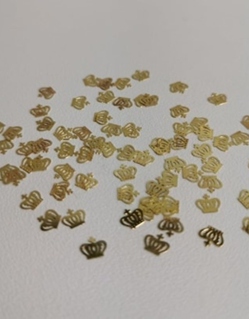 Fantaisie métallique doré - couronne - 50 unités