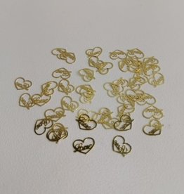 Fantaisie métallique doré - Love - 50 unités