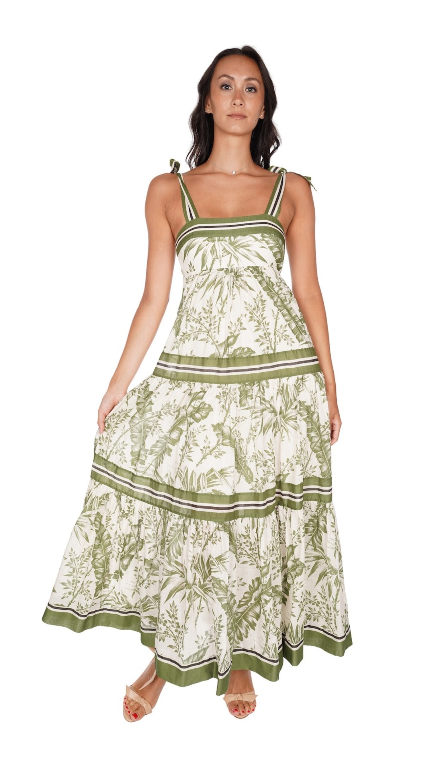 zimmermann empire tie shoulder dress