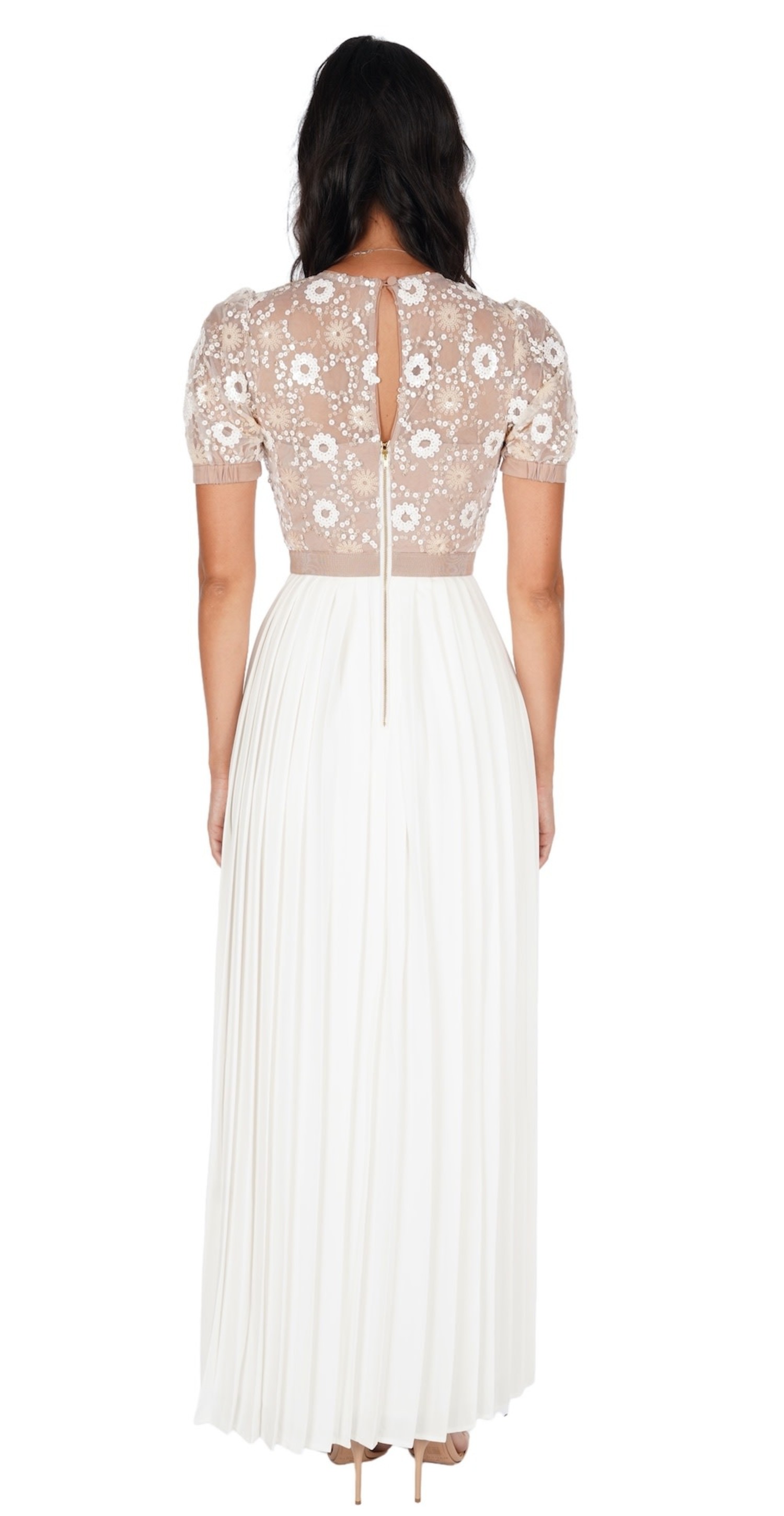 self portrait across shoulder pleated jumpsuit