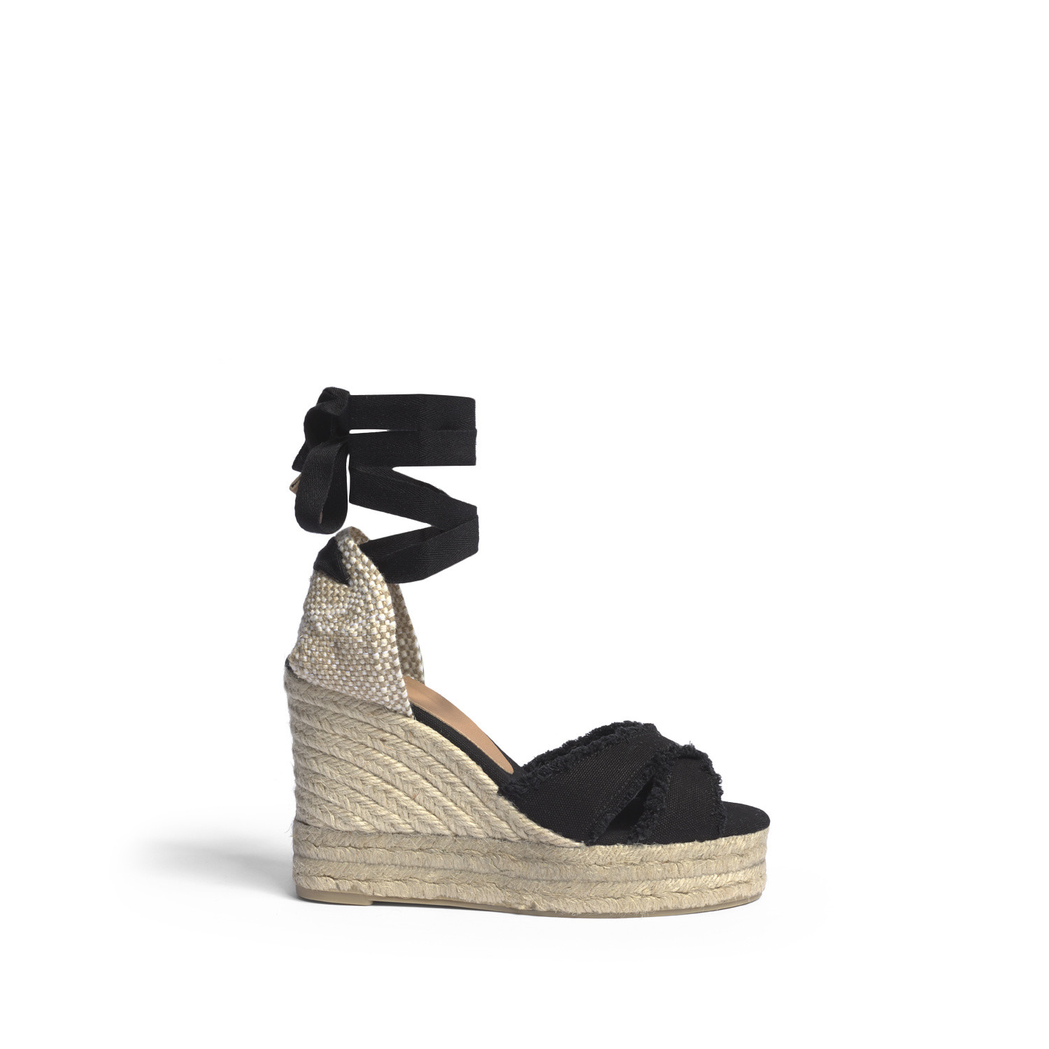 castaner black wedges