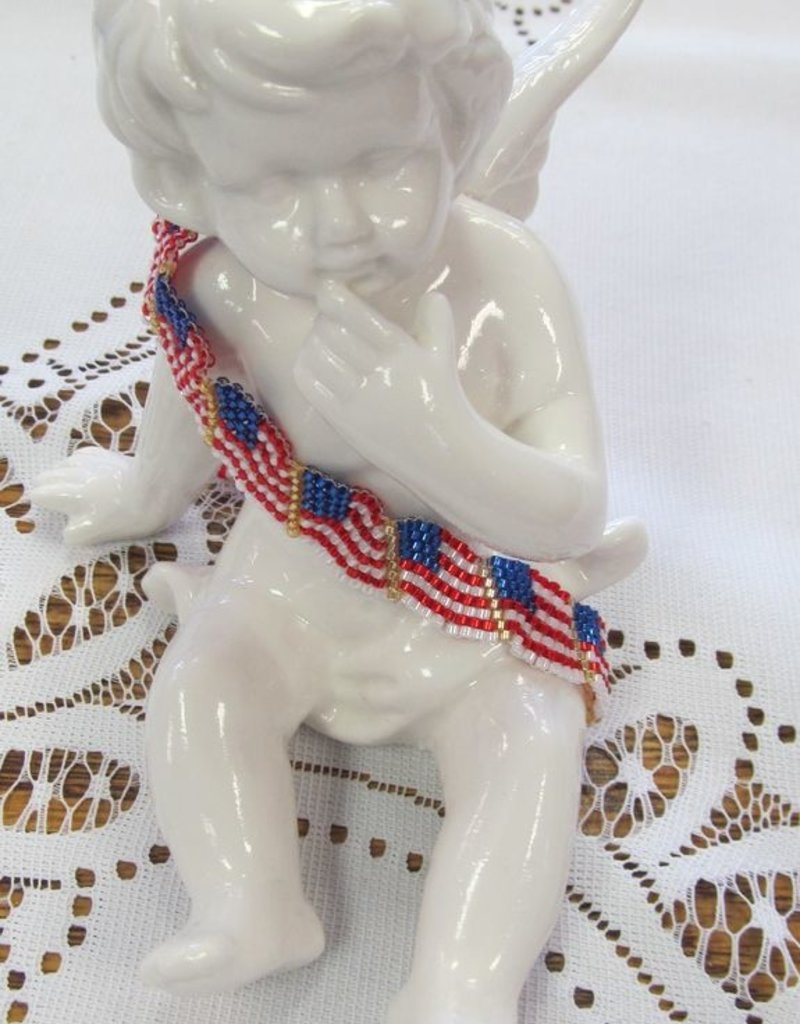 Wavy Flag Bracelet - Seed Beads