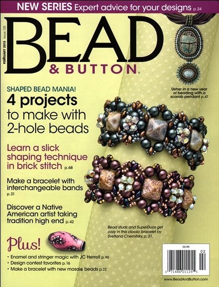 Magazines & Books Bead & Button - 2015 02 February