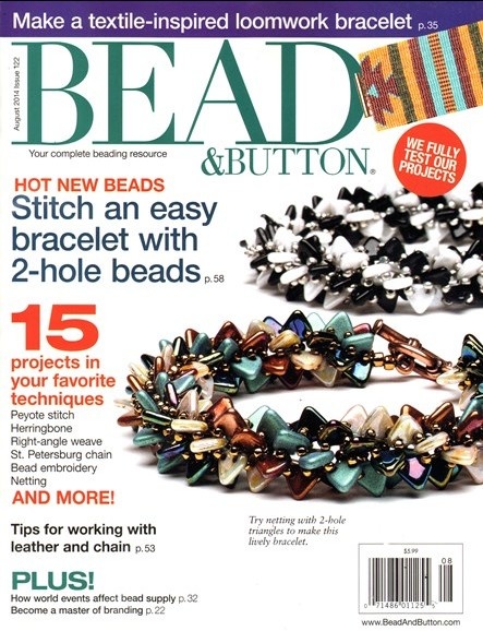 Magazines & Books Bead & Button - 2014 08 August