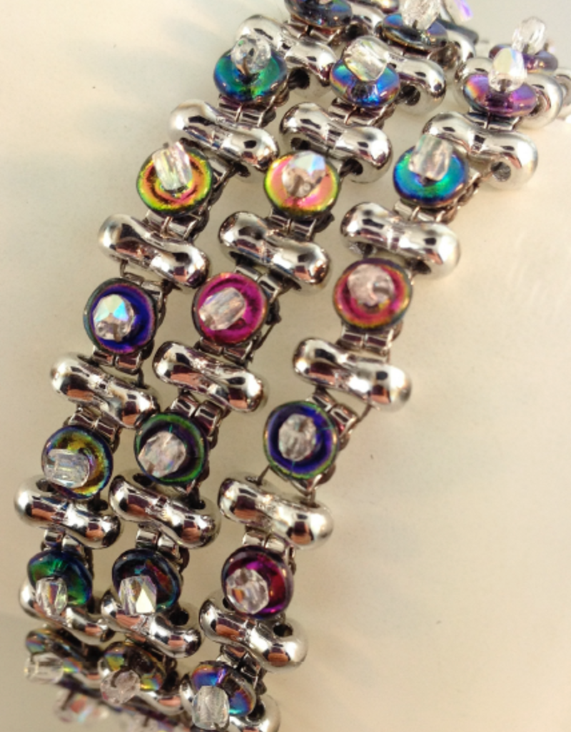 2/20 2-5pm Amy Katz’s It’s A Wrap Bracelet Kit - Swarovski Crystals , Magic Blue / Gold, Swarovski & Seed Beads
