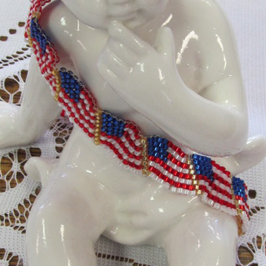 Classes 7/02 1-4pm - Wavy Flag Bracelet Instruction - Linda Fabbro