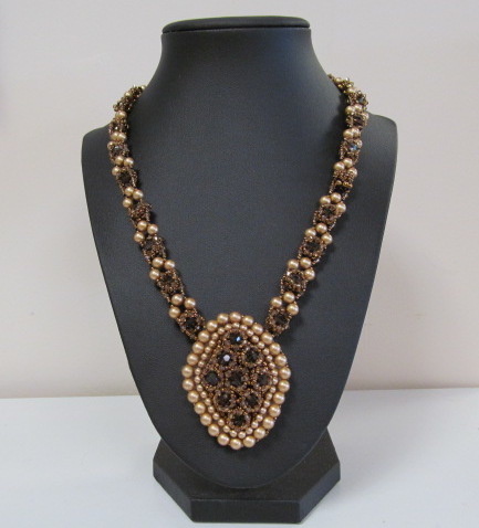 Classes 05/24 2-5pm Precious Pave Necklace Instruction - Gail Bloom
