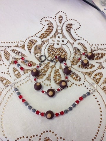 Classes 11/15 1-4pm Buckeye Fun Bracelet & Earrings Instruction - Linda Fabbro