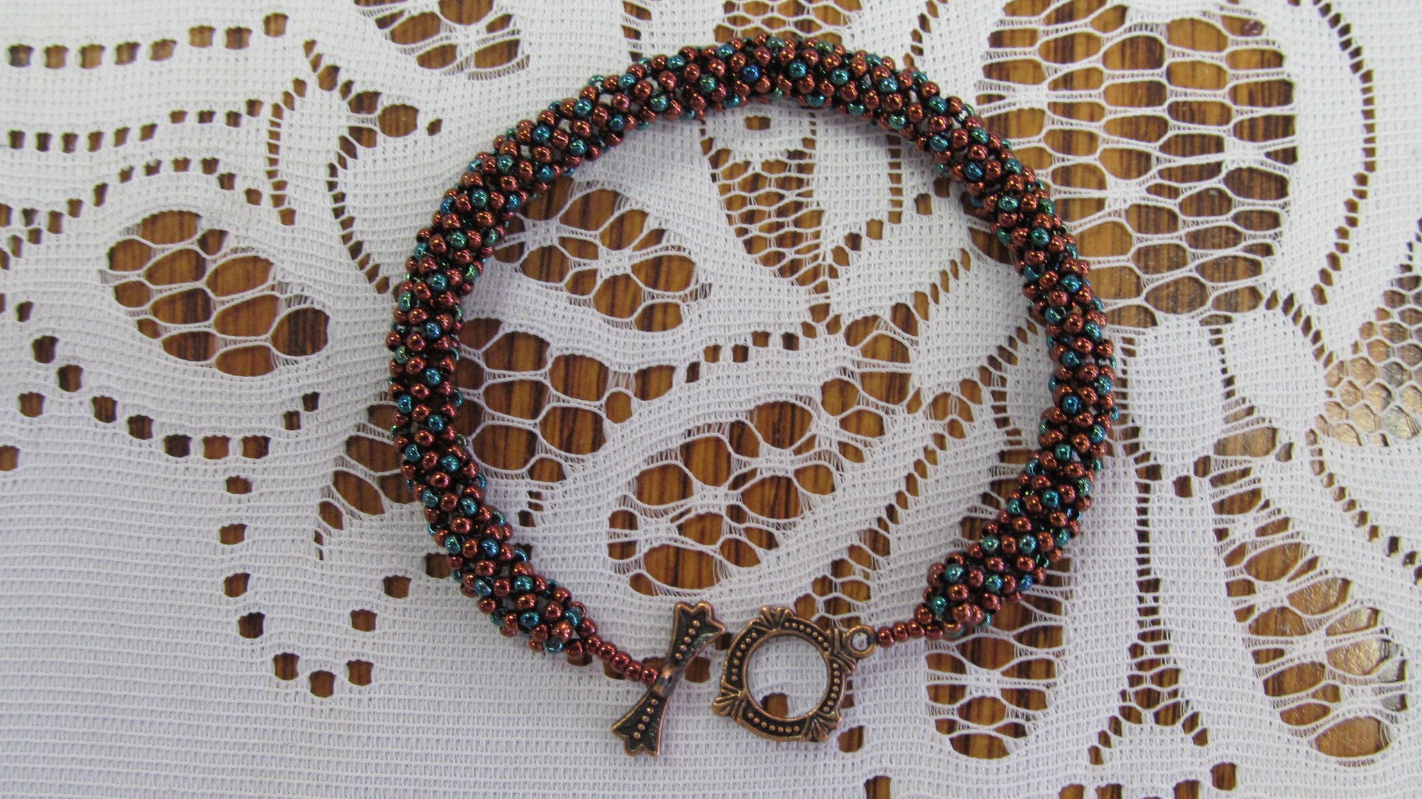 Classes 02/06 1-4pm - Peppered Netted Rope Bracelet Instruction - Linda Fabbro