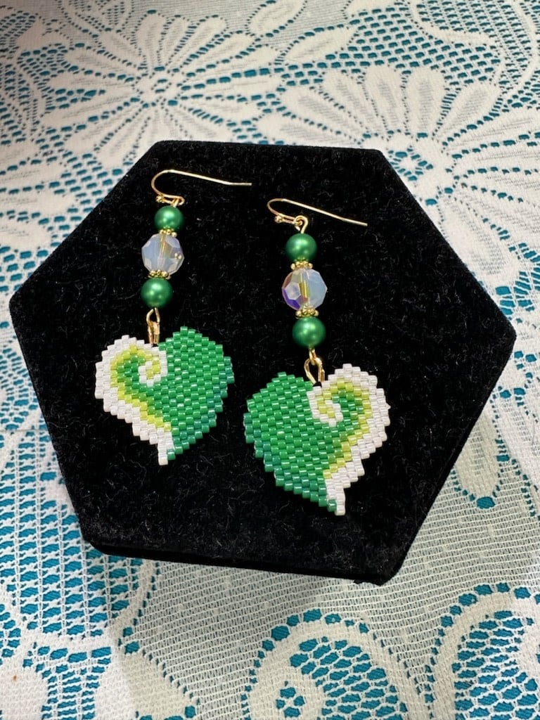 Classes 03/15 1-4pm Swirling Hearts Earrings Instruction - Amber Paschke