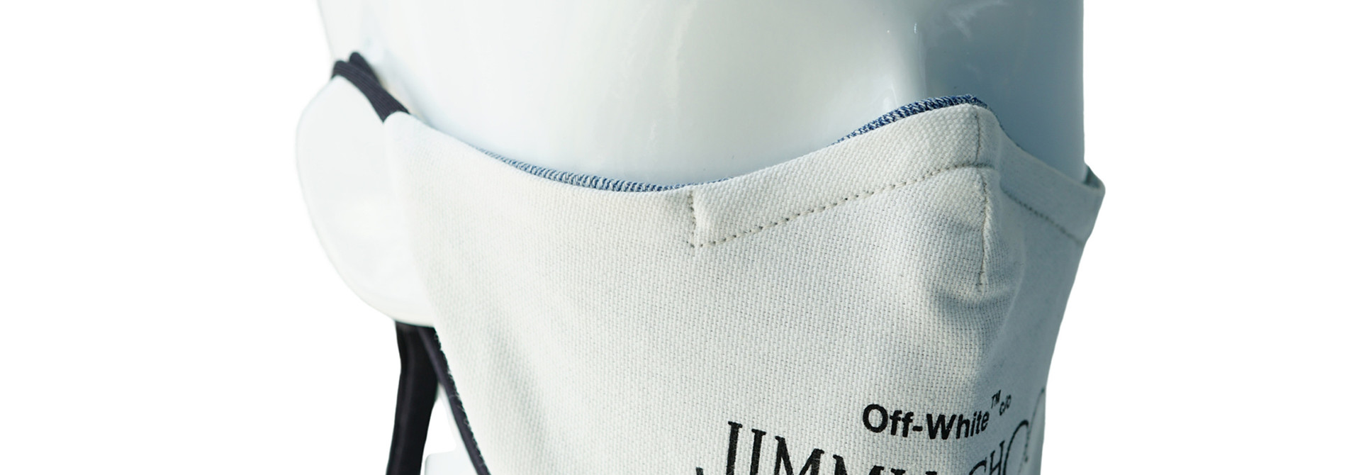 LAST PRGRM REVERSIBLE REPURPOSED "OFF WHITE" X JIMMY CHOO MASK