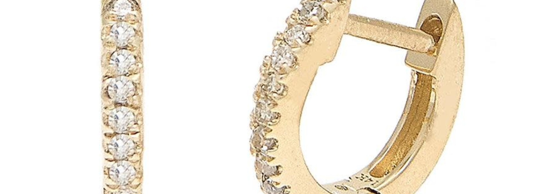 MMJ 14KT YELLOW GOLD MICRO HOOP EARRINGS