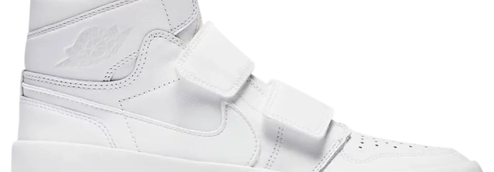 JB JORDAN 1 “SUMMIT WHITE” DOUBLE STRAP HIGH TOPS