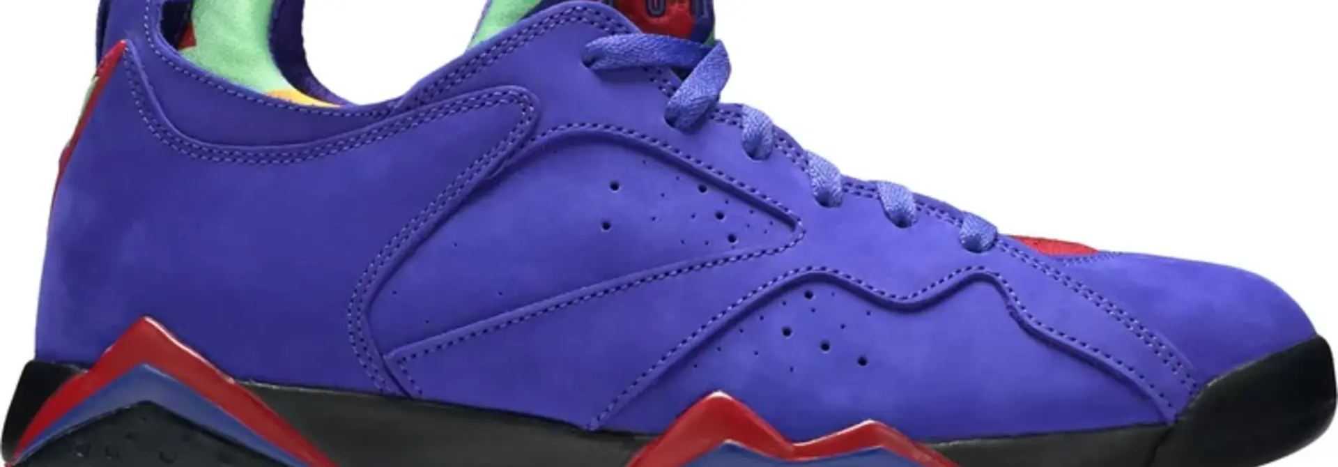 JB JORDAN 7 LOW “BRIGHT CONCORD” BLUE/GREEN/RED/YELLOW