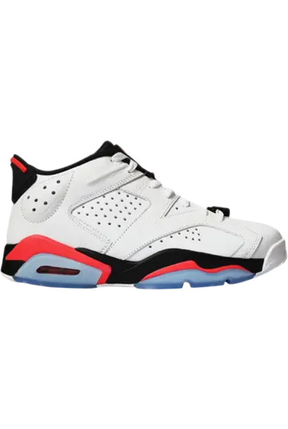 JB JORDAN 6 LOW “WHITE INFRARED”  WHITE/HOT PINK/BLK