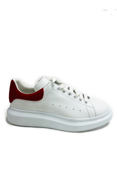 CA ALEXANDER MCQUEEN OVERSIZED WHITE/RED LEATHER SHOE 47