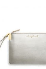 katie loxton silver clutch