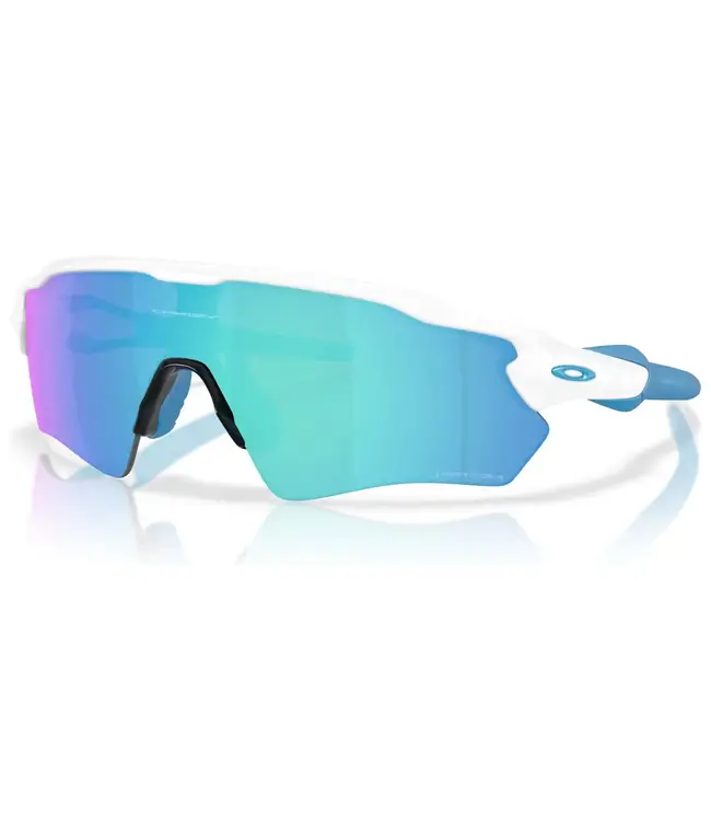 Radar EV S Path Polished White w/ PRIZM Sapphire Sunglasses