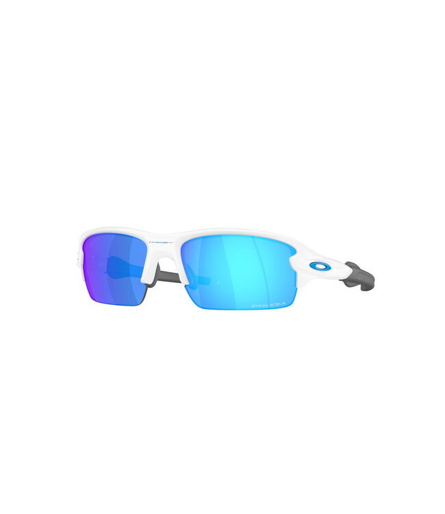 Flak 2.0 S Polished White w/ PRIZM Sapphire Sunglasses