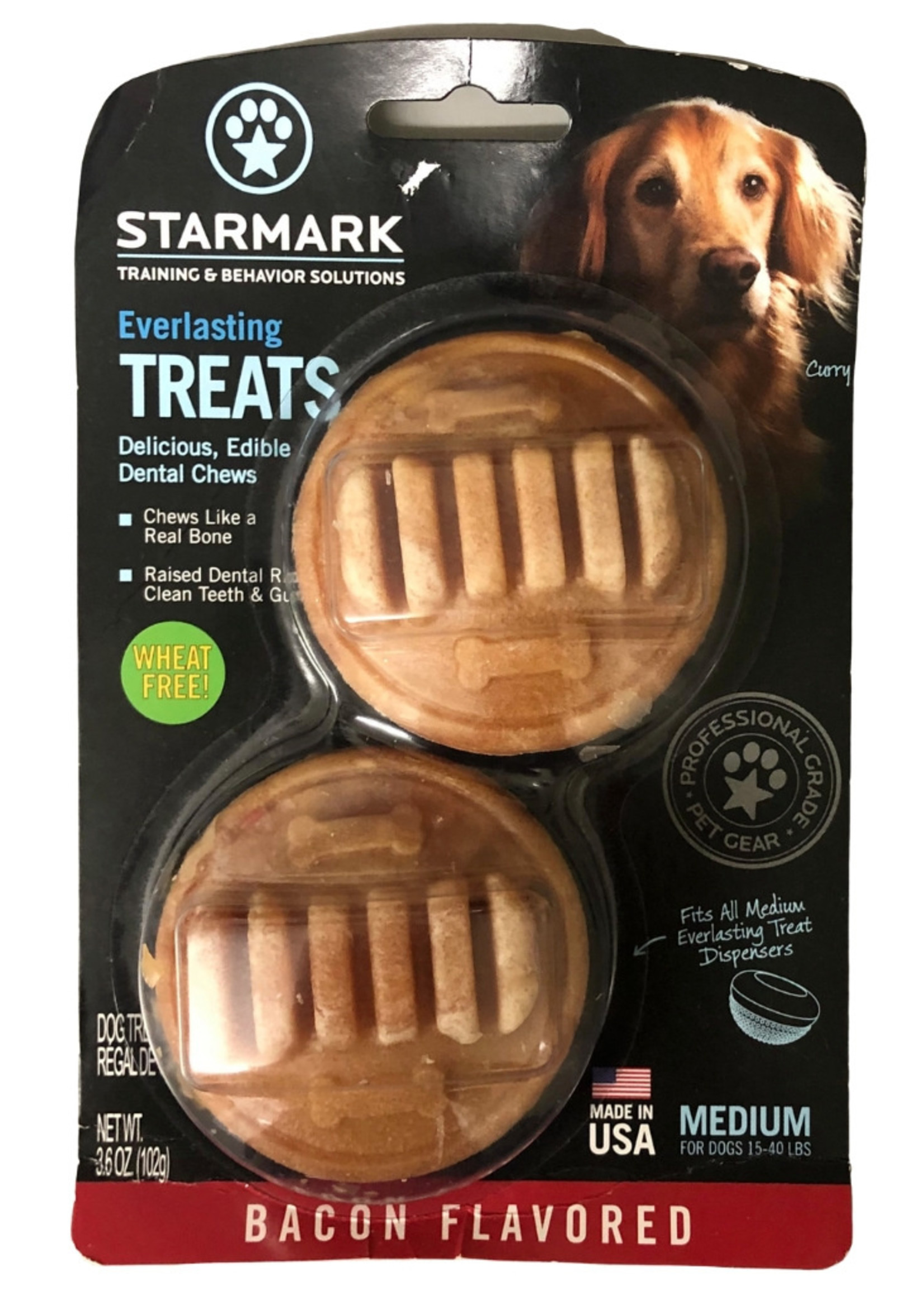 Starmark Bacon Ball Treat Dispensing Dog Toy, 4-in